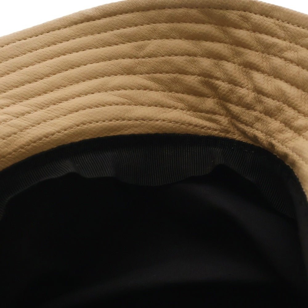 Christian Dior(クリスチャンディオール) ロゴ刺繍 キャンバス バケットハット ベージュ レディース