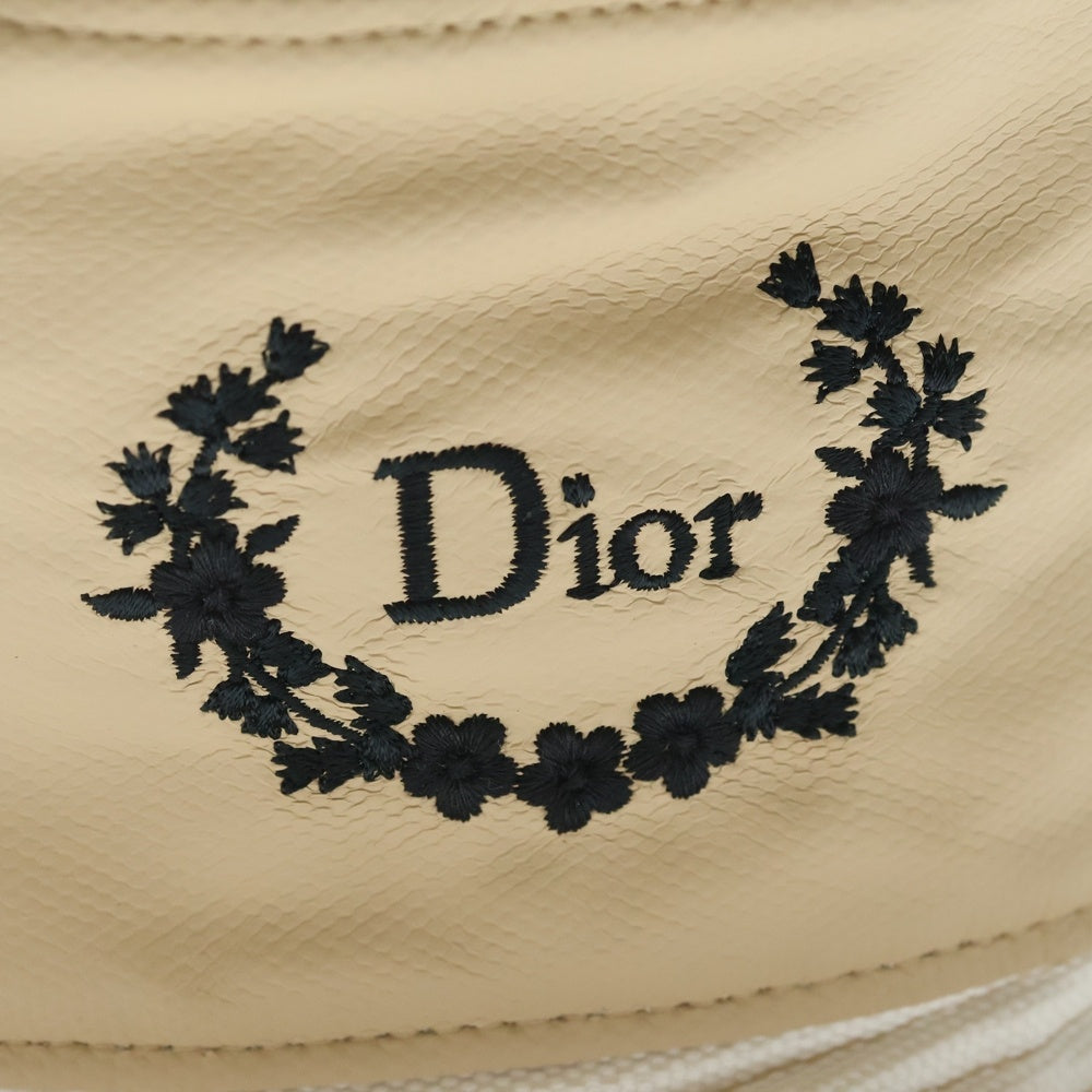 Christian Dior(クリスチャンディオール) ロゴ刺繍 キャンバス バケットハット ベージュ レディース