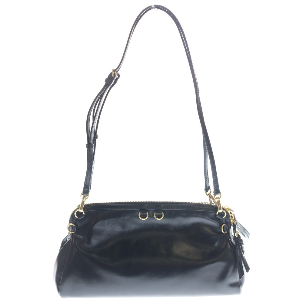 miumiu(ミュウミュウ) カプリス ショルダーバッグ ミニバッグ ブラック レザー 5BF129 ゴールド金具 レディース