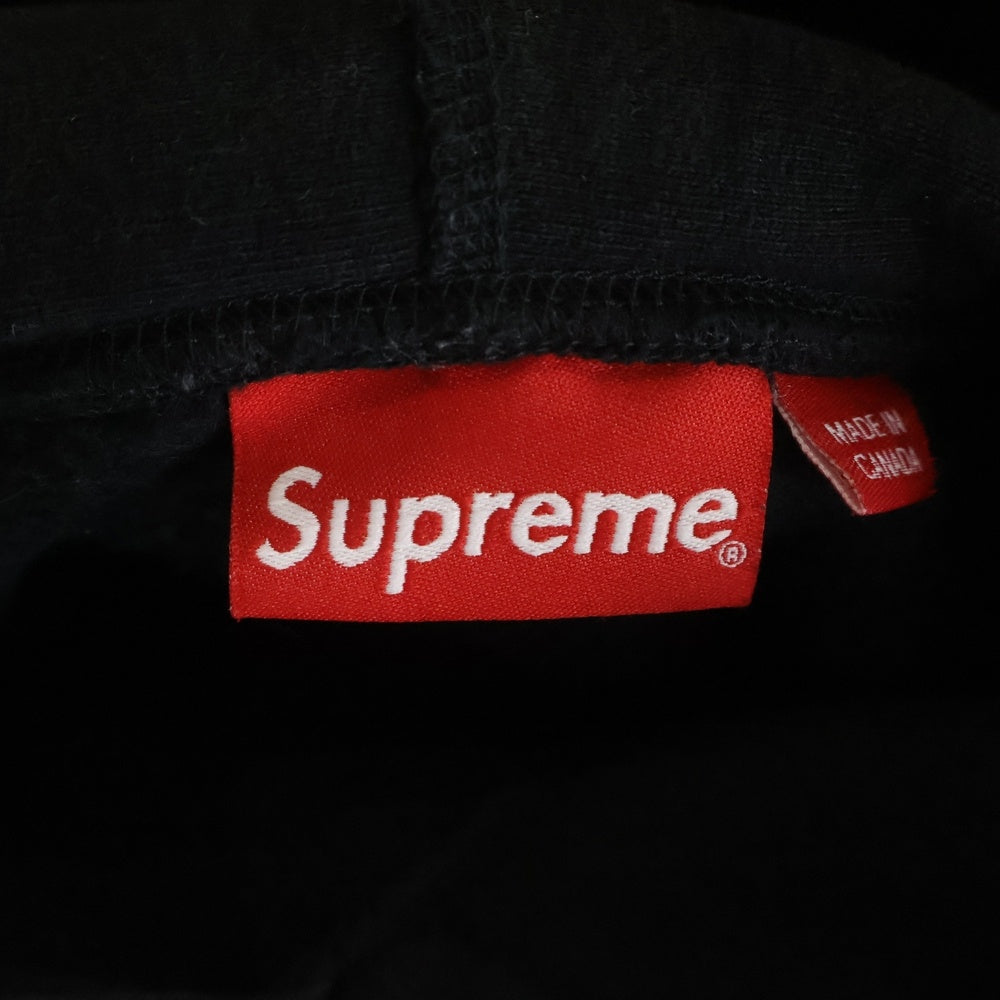 SUPREME(シュプリーム) 22AW Capital Hooded Sweatshirt キャピタル ロゴ刺繍 プルオーバー スウェットパーカー フーディー ブラック