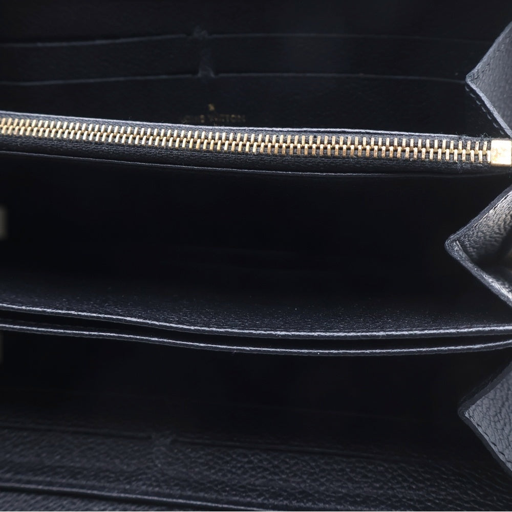 LOUIS VUITTON(ルイヴィトン) アンプラント ジッピーウォレット ロングウォレット 長財布 ブラック ノワール レザー M62121 ゴールド金具 レディース