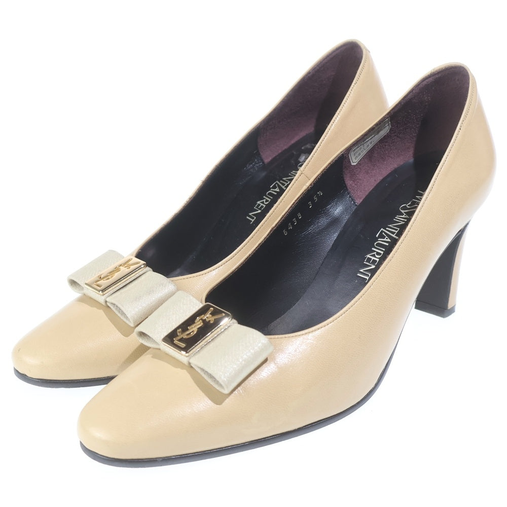 YVES SAINT LAURENT(イヴサンローラン) パンプス レザー ベージュ 35.5 レディース