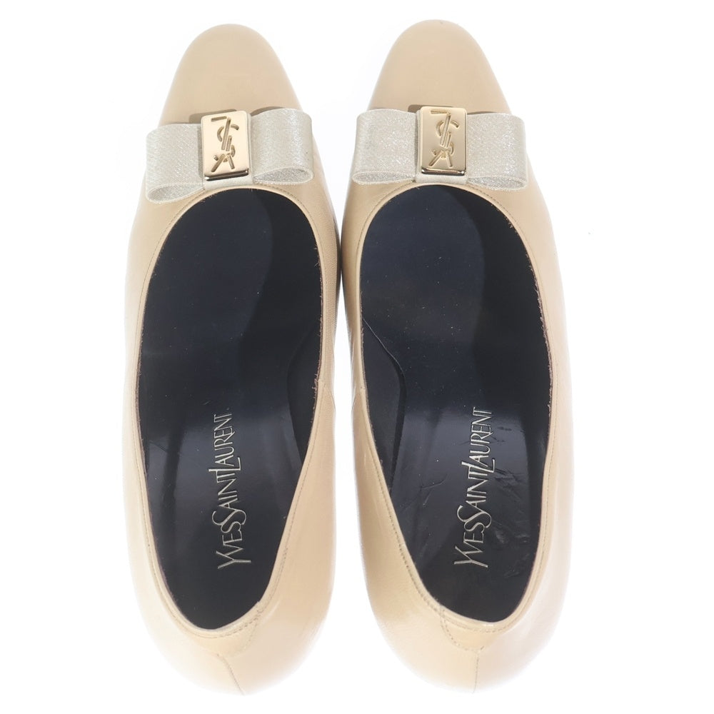YVES SAINT LAURENT(イヴサンローラン) パンプス レザー ベージュ 35.5 レディース