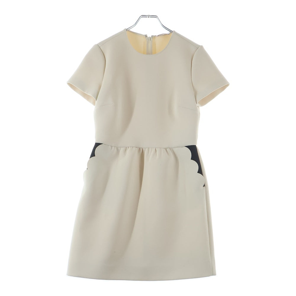RED VALENTINO(レッド ヴァレンティノ) スカラップヘムワンピース ホワイト レディース