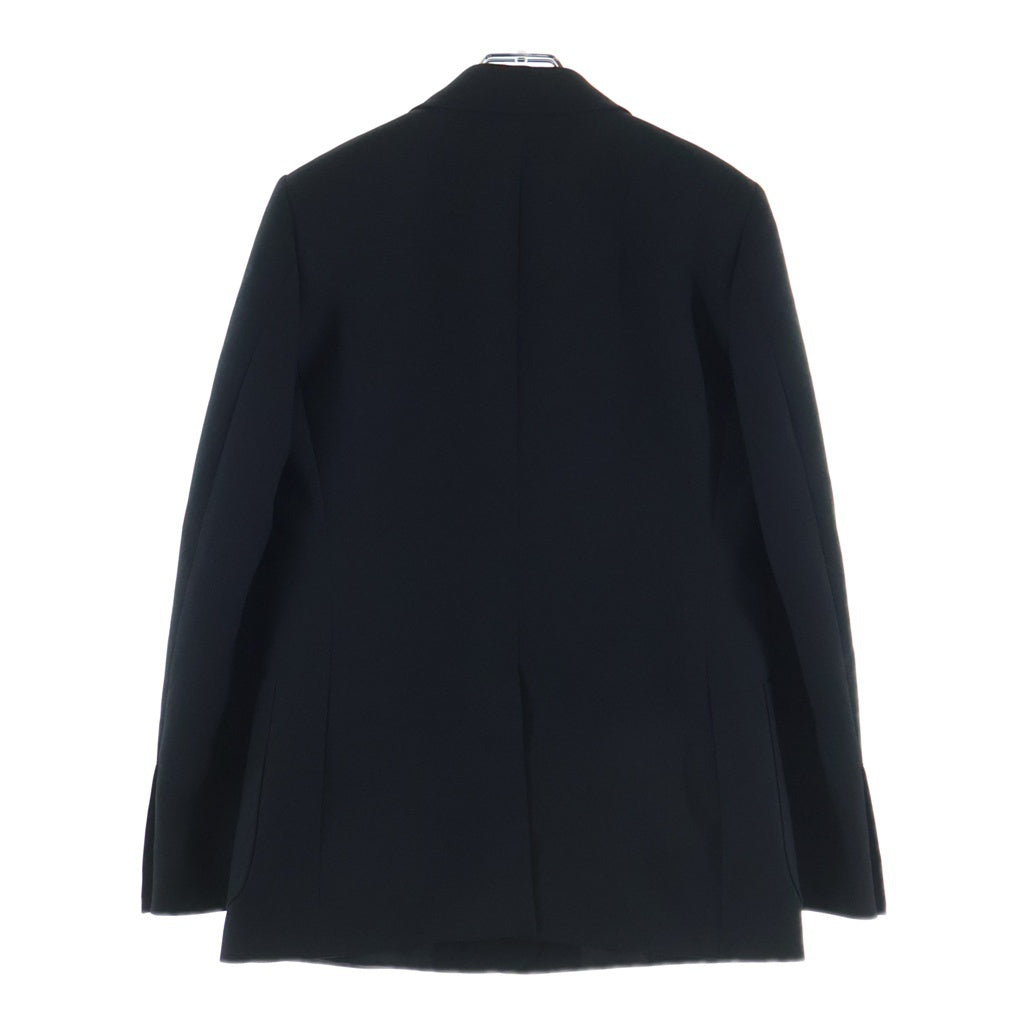 GUCCI(グッチ) 袖口ラベル ゴールドボタン ピークドラペル 2B テーラードジャケット ブラック 731307 レディース