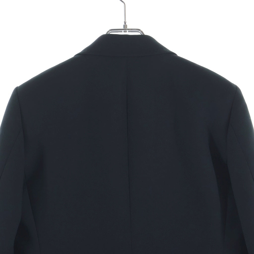 GUCCI(グッチ) 袖口ラベル ゴールドボタン ピークドラペル 2B テーラードジャケット ブラック 731307 レディース