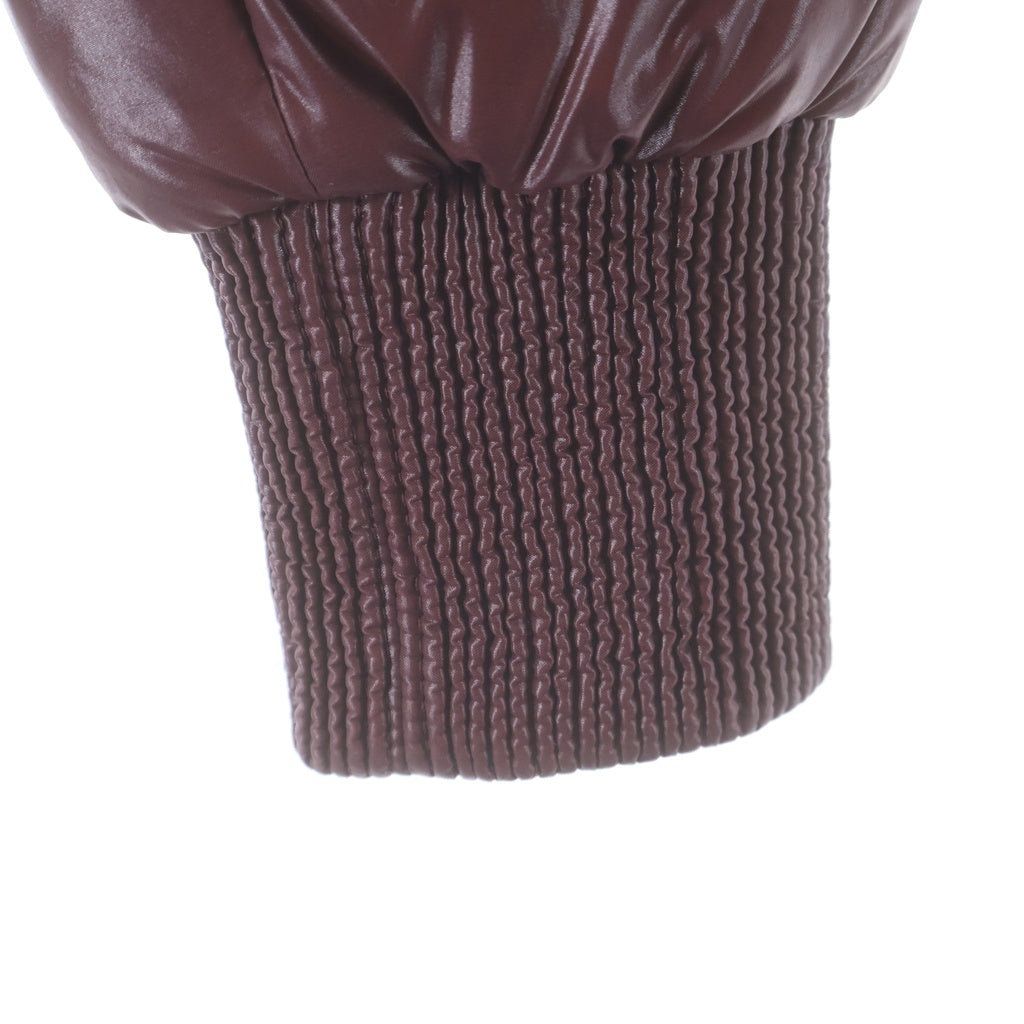 MONCLER(モンクレール) 16AW SOTIRIA ワッペンロゴ フーデッド クロップド ダウンジャケット ボルドー レディース B20934536105 68950