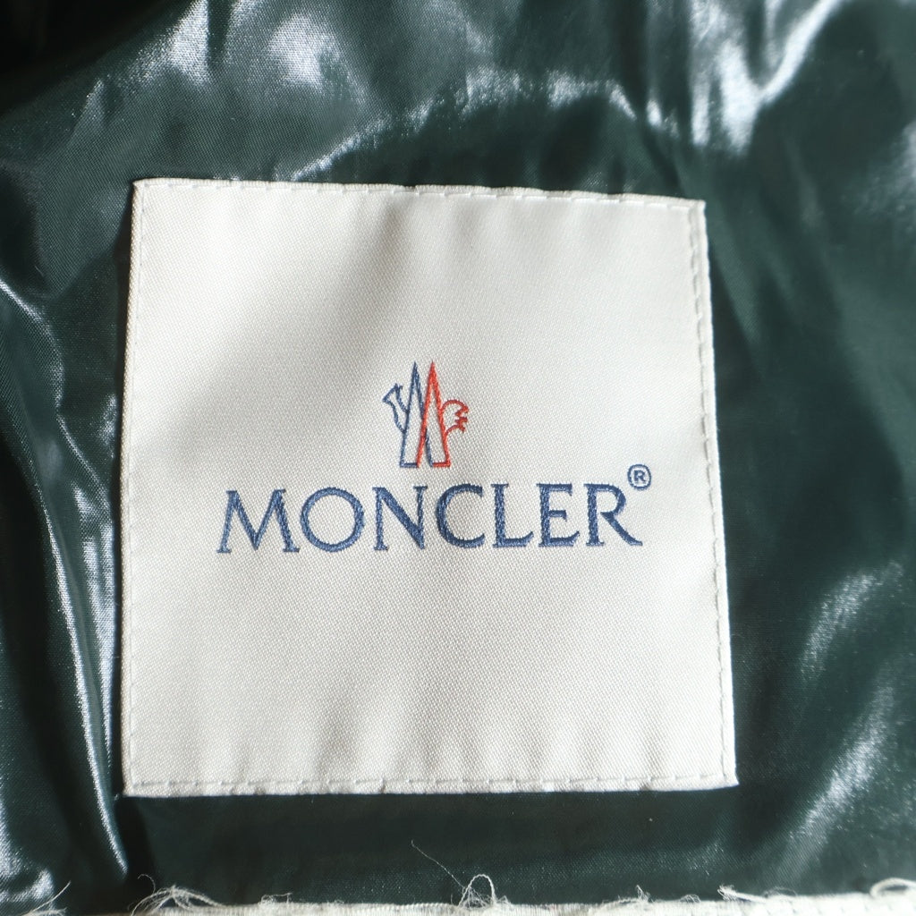 MONCLER(モンクレール) 16AW SOTIRIA ワッペンロゴ フーデッド クロップド ダウンジャケット ボルドー レディース B20934536105 68950