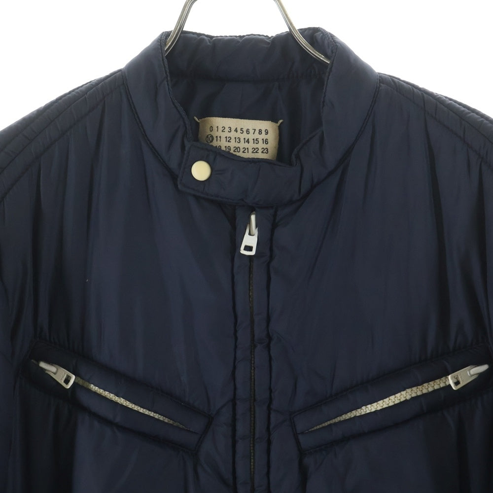 Maison Martin Margiela(メゾンマルタンマルジェラ) 03AW スタンドカラー ナイロン 中綿 ジップアップ ジャケット ネイビー