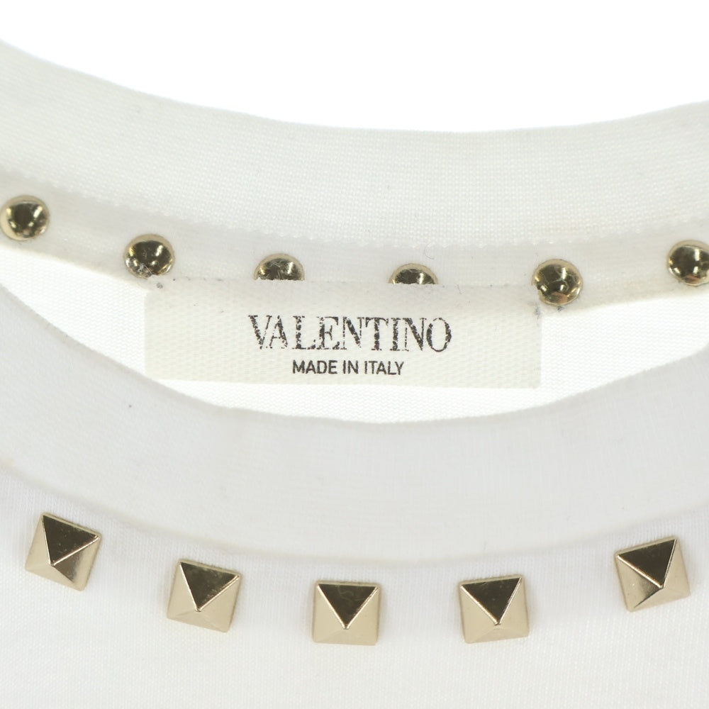 VALENTINO(ヴァレンティノ) クルーネック ロックスタッズ 半袖Tシャツカットソー 3V3MG08X959 レディース