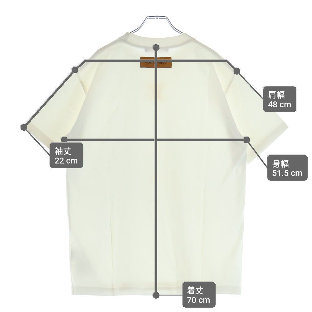 LOUIS VUITTON(ルイヴィトン) 22AW LVデボス エンボスロゴ クルーネック 半袖Tシャツ カットソー ホワイト RM222Q DT3 HNY55W レディース