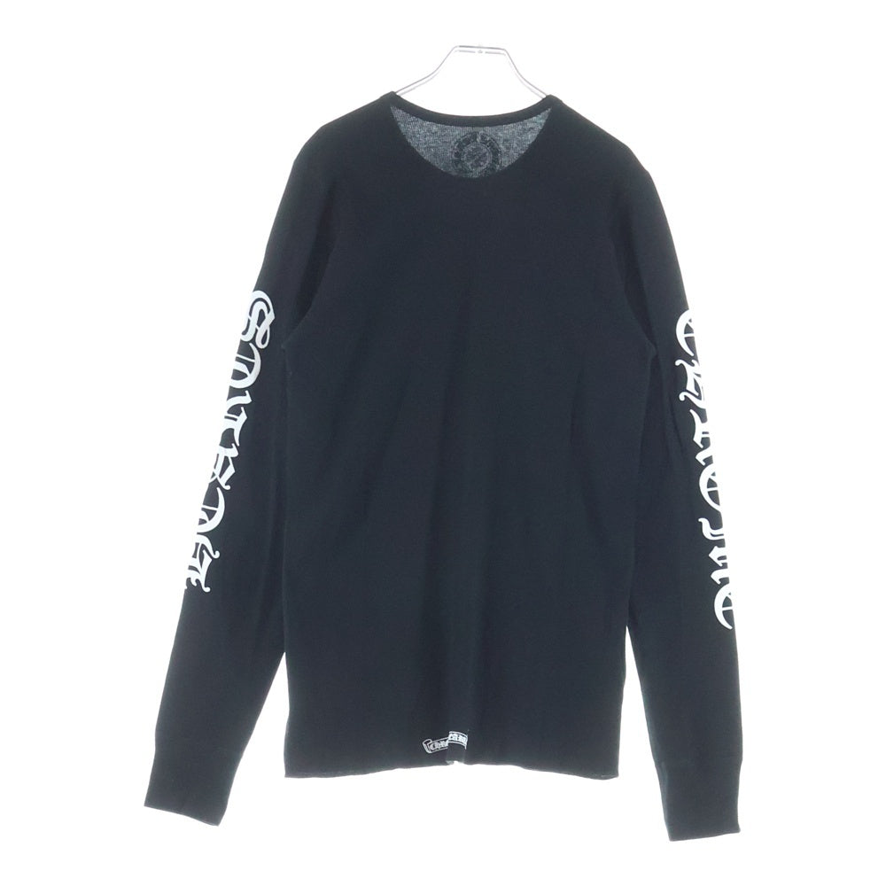 CHROME HEARTS(クロムハーツ) Thermal L/S T サーマル スクロールラベル アームロゴ 長袖Tシャツ ロンT ブラック レディース