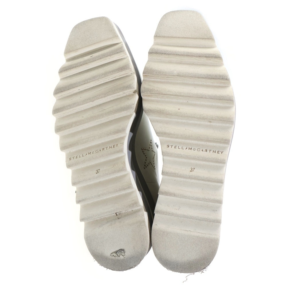 STELLA McCARTNEY(ステラマッカートニー) エリス スタースタッズ 厚底 レザー レースアップ ローカットシューズ スニーカー ホワイト レディース