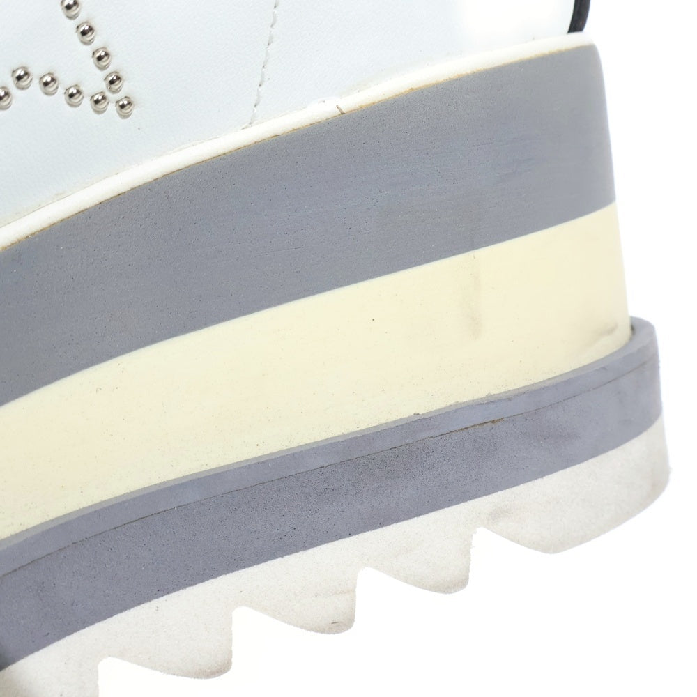 STELLA McCARTNEY(ステラマッカートニー) エリス スタースタッズ 厚底 レザー レースアップ ローカットシューズ スニーカー ホワイト レディース