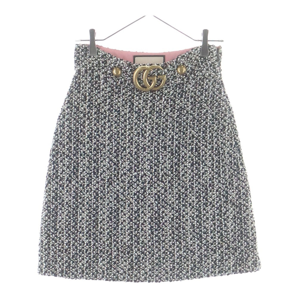 GUCCI(グッチ) GGマーモント ツイード ミニスカート ブラック/ホワイト 460486 レディース
