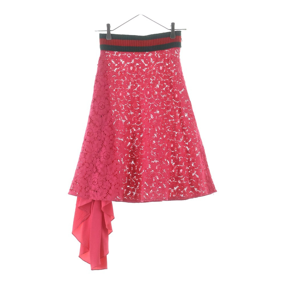 GUCCI(グッチ) シェリーライン レース レイヤード ミディアムスカート ピンク レディース