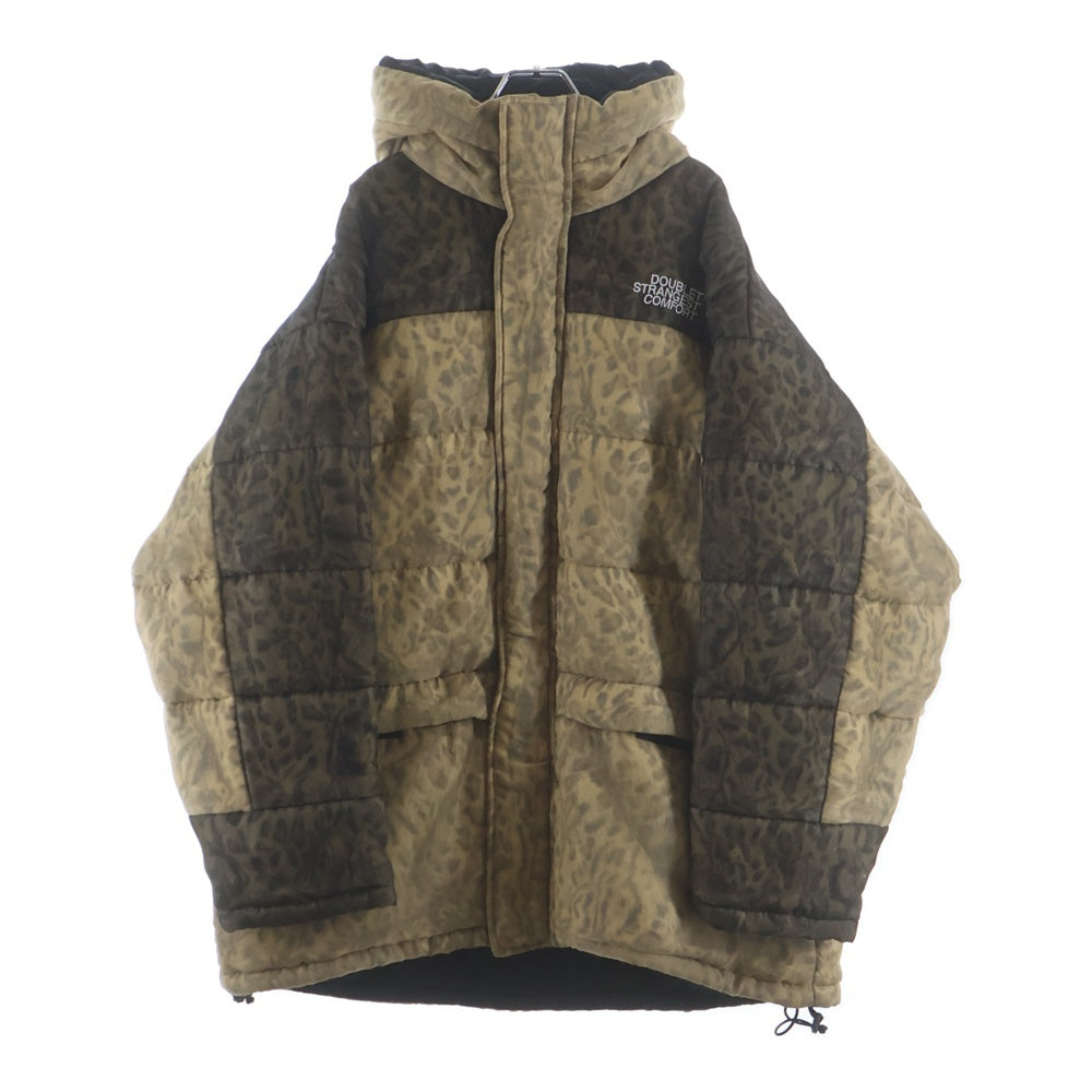doublet(ダブレット) 22AW ORGANDIE WRAPPED PUFFER JACKET オーガンジー ラップド パファー レオパード総柄 ジャケット コート ベージュ 22AW10CO49