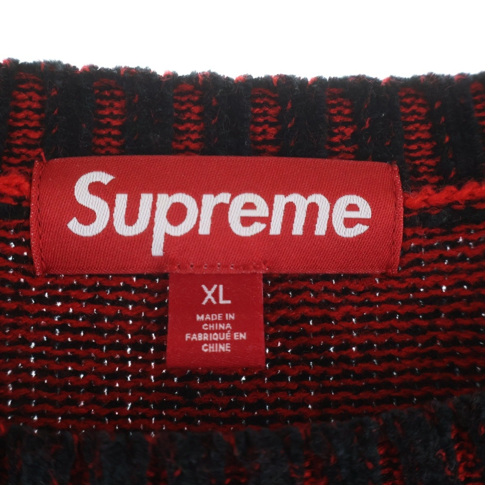 SUPREME(シュプリーム) 2024SS Contrast Arc Sweater コントラストアークセーター レッド