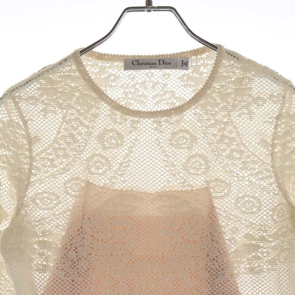 Christian Dior(クリスチャンディオール) ニットソー クロシェニット アイボリー レース 5E24561AM539 レディース