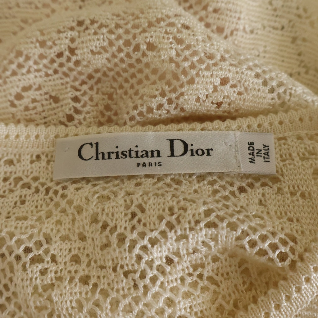 Christian Dior(クリスチャンディオール) ニットソー クロシェニット アイボリー レース 5E24561AM539 レディース