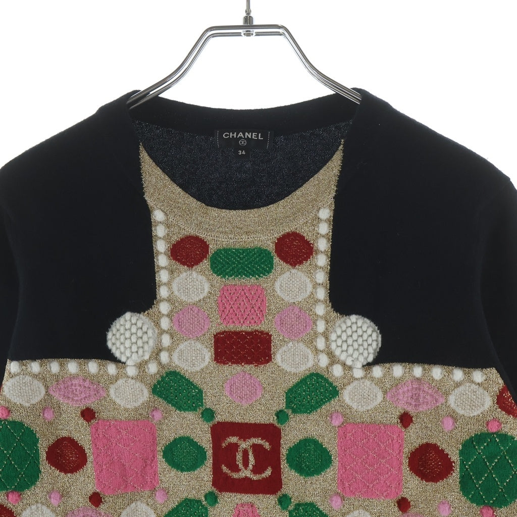 CHANEL(シャネル) カシミヤ混 ニット ブラック #34 P65639K61303 レディース