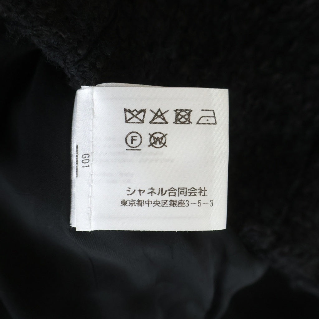 CHANEL(シャネル) ココボタンスカラップ ノーカラーツイードジャケット ブラック#34 P65347V61199 レディース