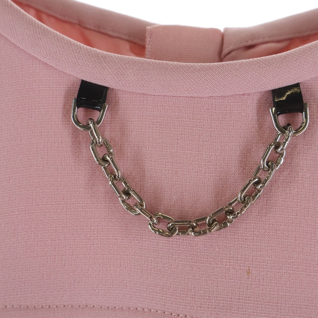LOUIS VUITTON(ルイヴィトン) ひざ丈 フロントチェーン 長袖ワンピース ピンク RW182W #34 レディース