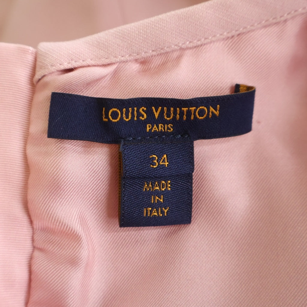 LOUIS VUITTON(ルイヴィトン) ひざ丈 フロントチェーン 長袖ワンピース ピンク RW182W #34 レディース