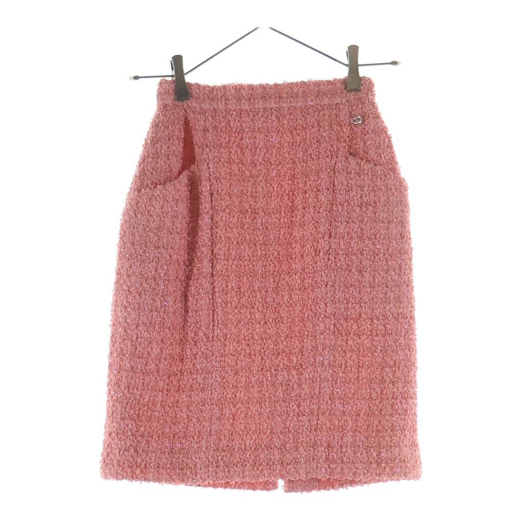 CHANEL(シャネル) ツイード スカート コーラルピンク #34 P63188V48654 レディース