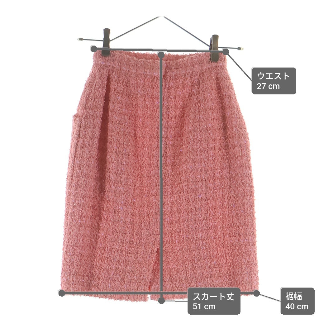 CHANEL(シャネル) ツイード スカート コーラルピンク #34 P63188V48654 レディース