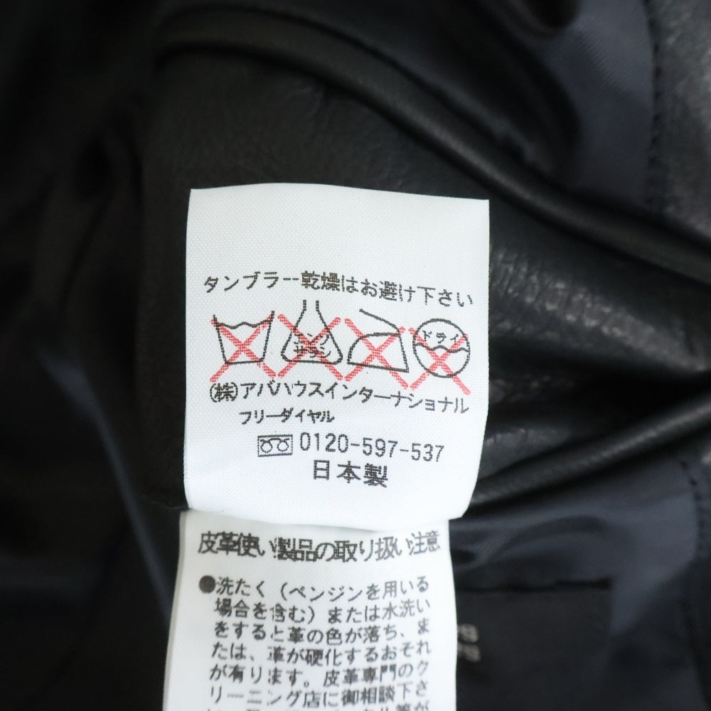 NO BRAND(ノーブランド) レザーテーラードジャケット ブラック