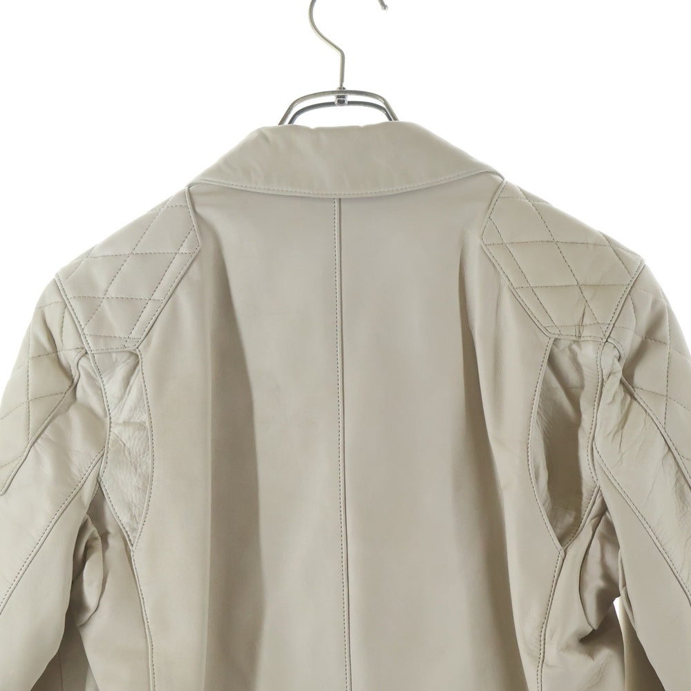 NO BRAND(ノーブランド) Iroquois ライダースジャケット アイボリー