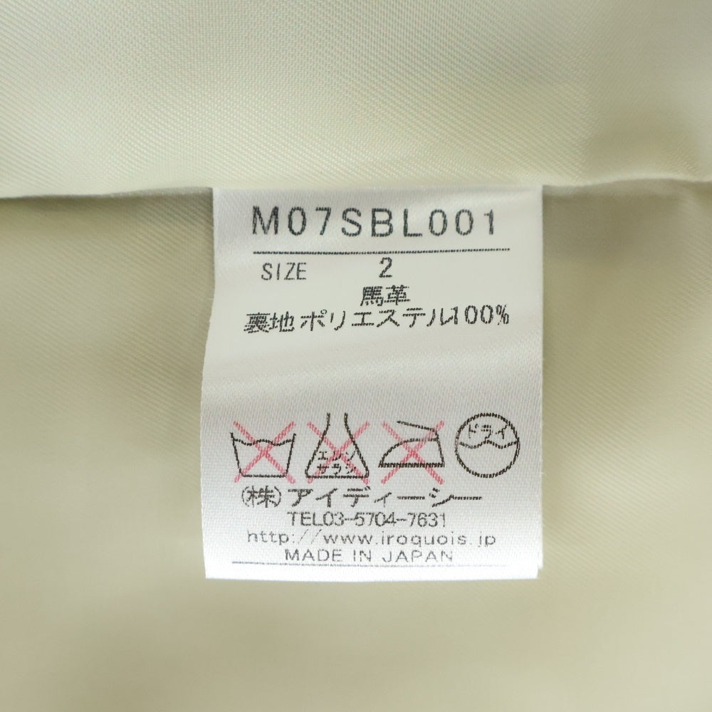NO BRAND(ノーブランド) Iroquois ライダースジャケット アイボリー