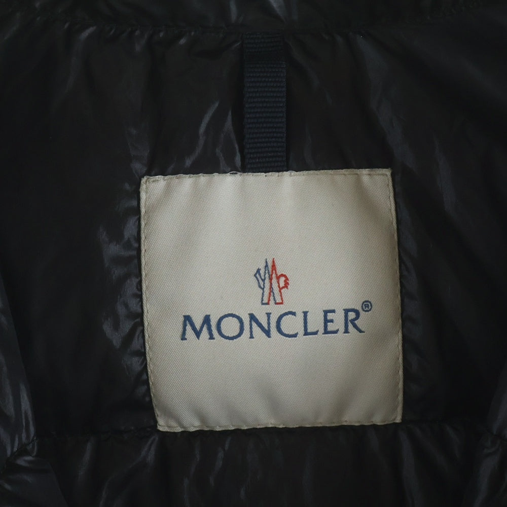 MONCLER(モンクレール) LANSING ワッペンロゴ ジップアップ ダウンジャケット ブラック 45369/50/53029 レディース
