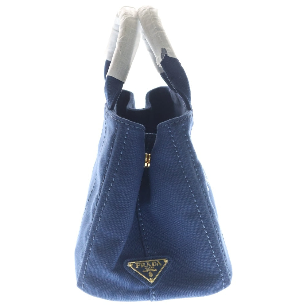 PRADA(プラダ) カナパ 2wayハンドバッグ ショルダーバッグ ネイビー キャンバス 1BG439 ゴールド金具 レディース