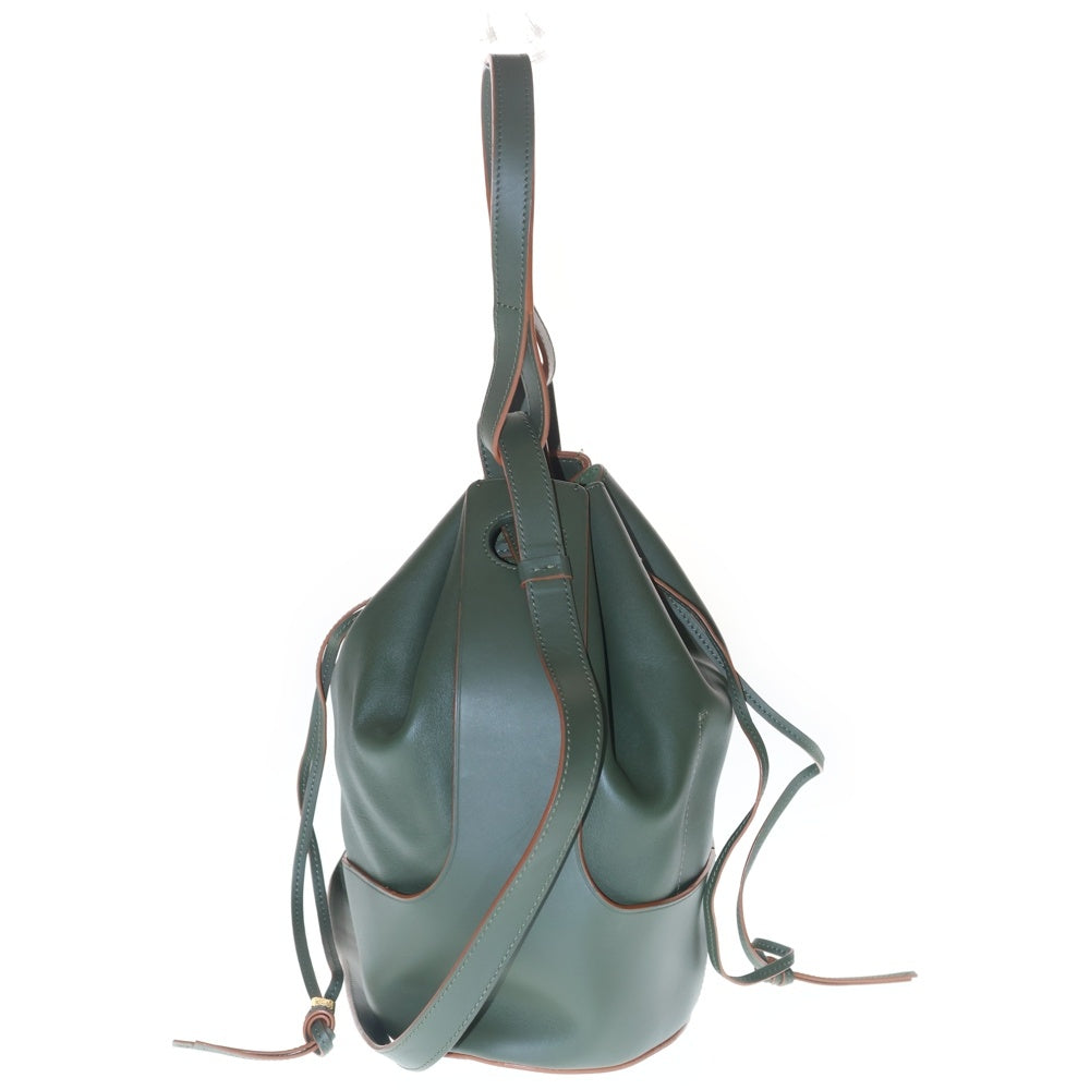 LOEWE(ロエベ) ロエベ バルーンバッグ ミディアム ショルダーバッグ グリーン×ブラウン レザー レディース