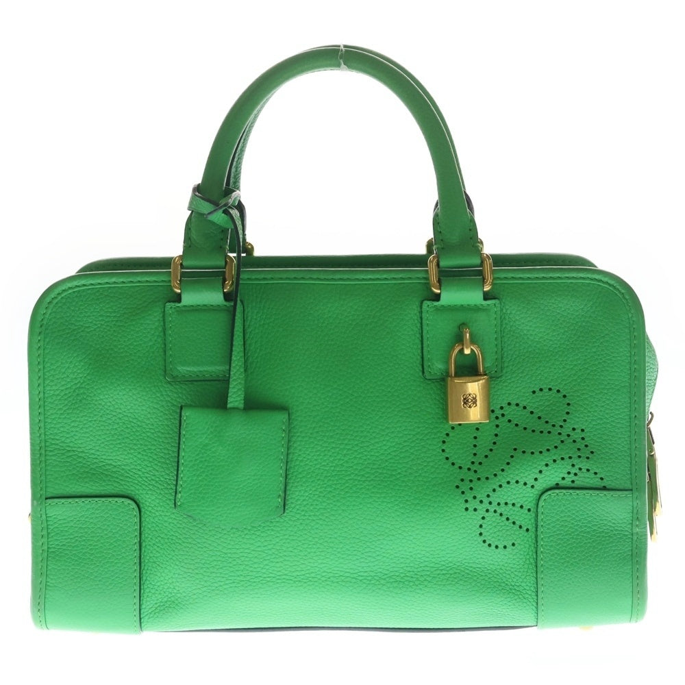 LOEWE(ロエベ) ロエベ アマソナ28 リミテッドエディション ボストンバッグ ハンドバッグ グリーン レザー ゴールド金具 レディース