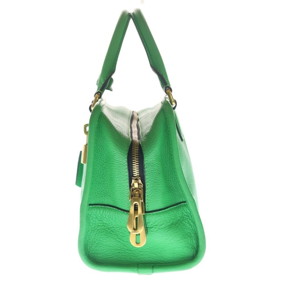 LOEWE(ロエベ) ロエベ アマソナ28 リミテッドエディション ボストンバッグ ハンドバッグ グリーン レザー ゴールド金具 レディース