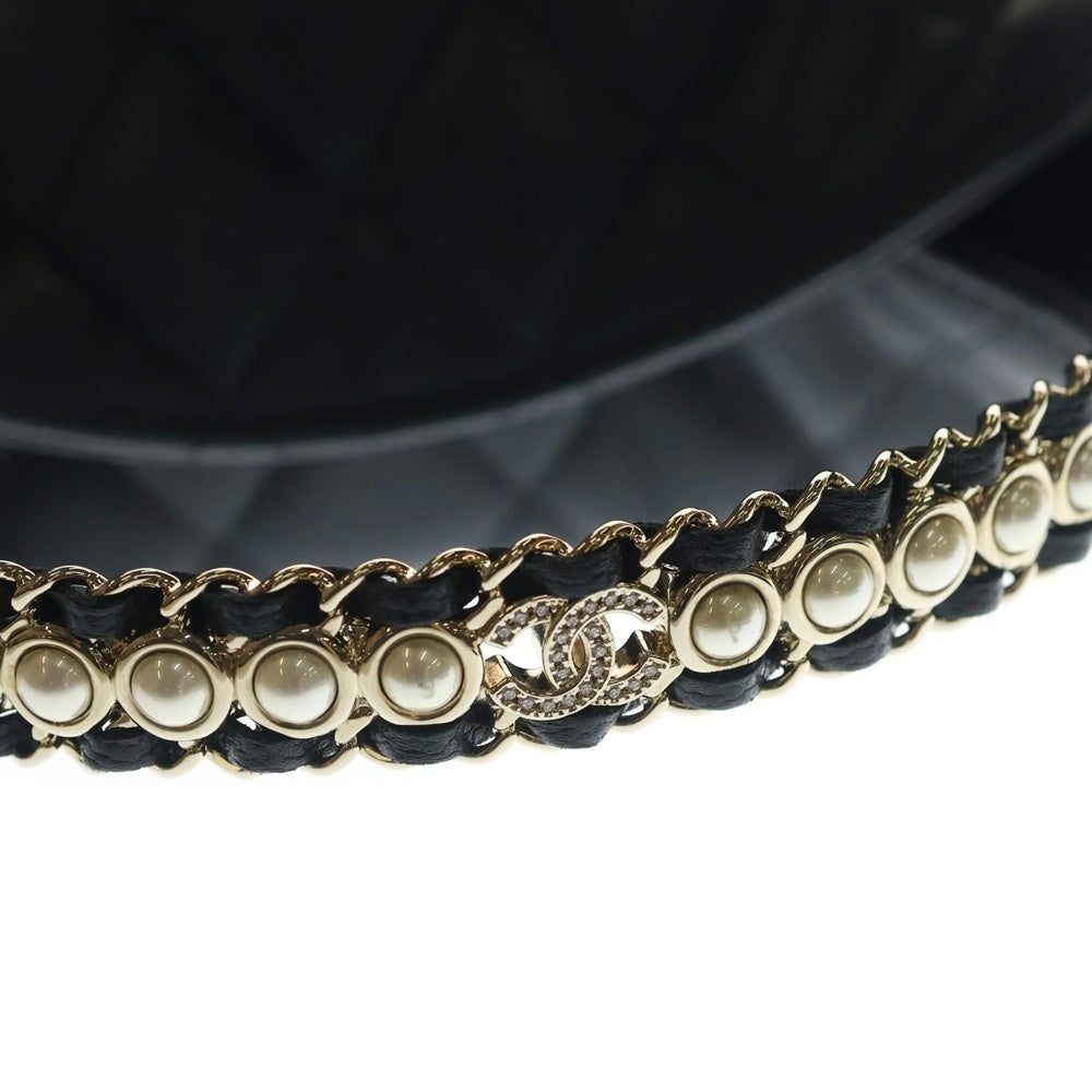 CHANEL(シャネル) トップハンドル チェーンクラッチ ショルダーバッグ ミニバッグ チェーンバッグ ブラック キャビアスキン AP4066 ゴールド金具 レディース