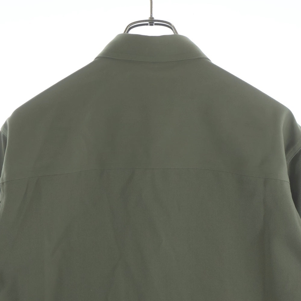 JIL SANDER NAVY(ジルサンダーネイビー) 22AW オフセンター ジップアップ ウール 長袖 シャツジャケット カーキ J21DL0011 J40002