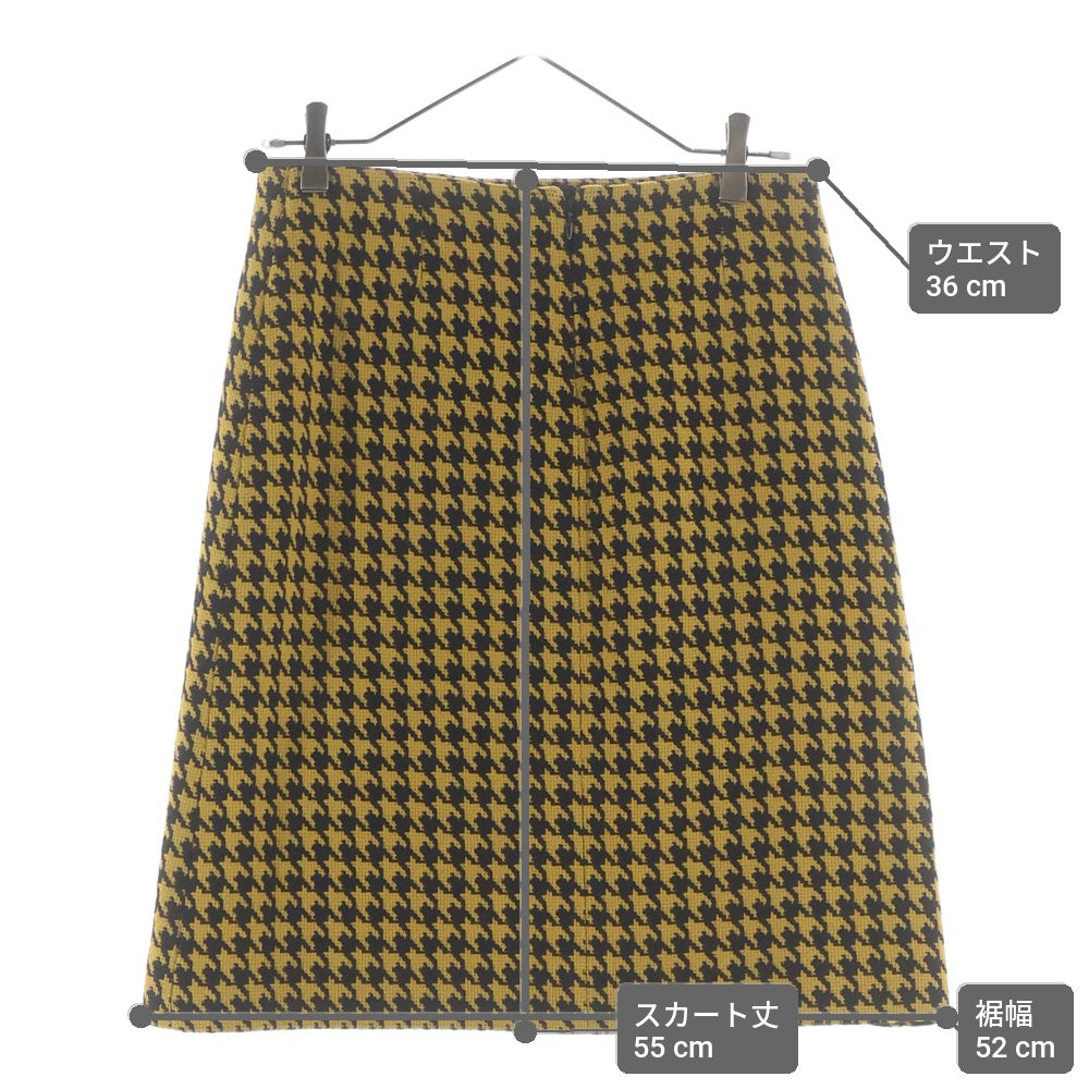 CELINE(セリーヌ) ツイード スカート 38 イエロー レディース