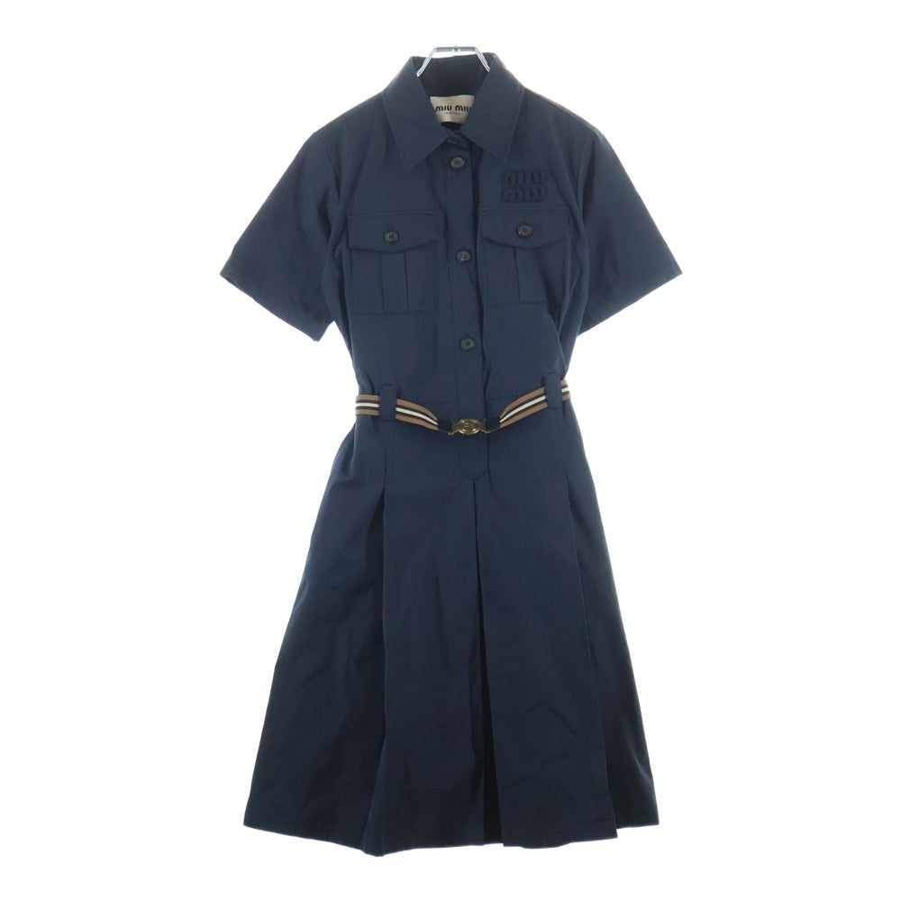 miumiu(ミュウミュウ) コットンシャツドレス ブラック #38 MF5710 レディース