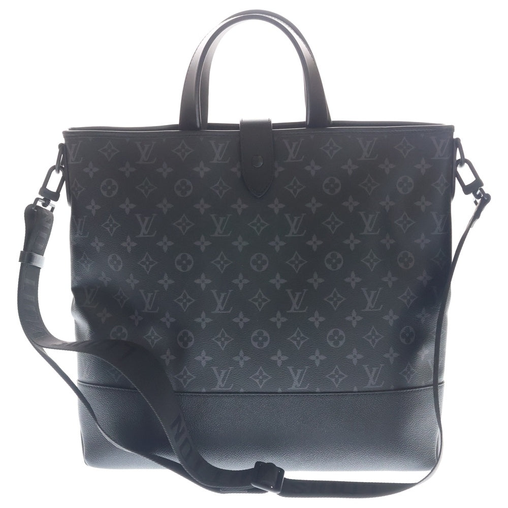 LOUIS VUITTON(ルイヴィトン) モノグラム エクリプス ソミュール・トートバッグ ハンドバッグ ショルダーバッグ ブラック レザー×PVC M45914 ブラック金具