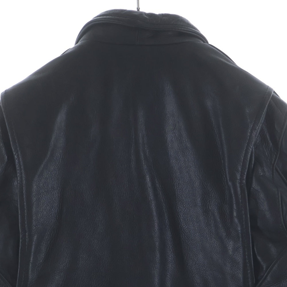 VANSON(バンソン) カウレザー シングルライダースジャケット ブラック