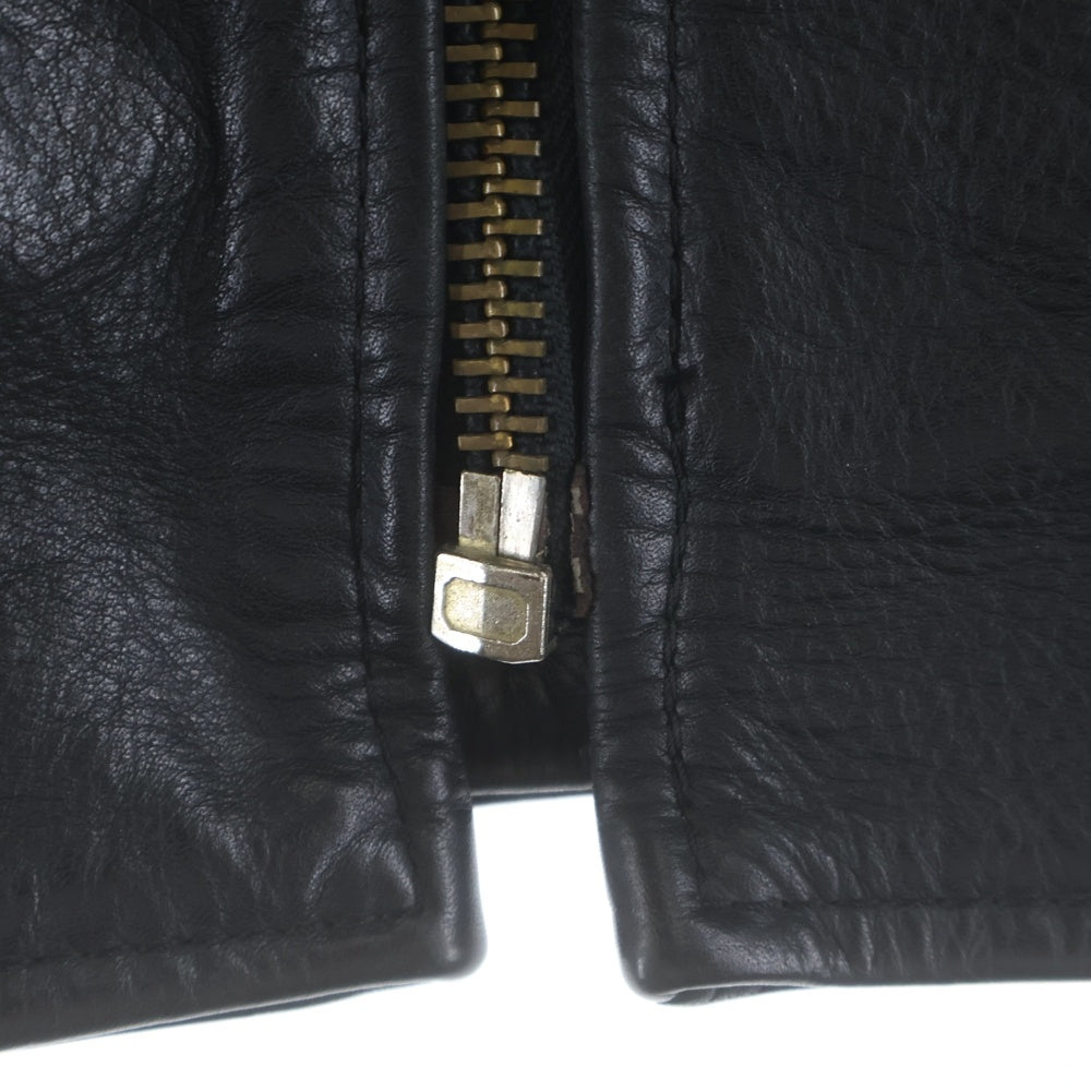 VANSON(バンソン) カウレザー シングルライダースジャケット ブラック