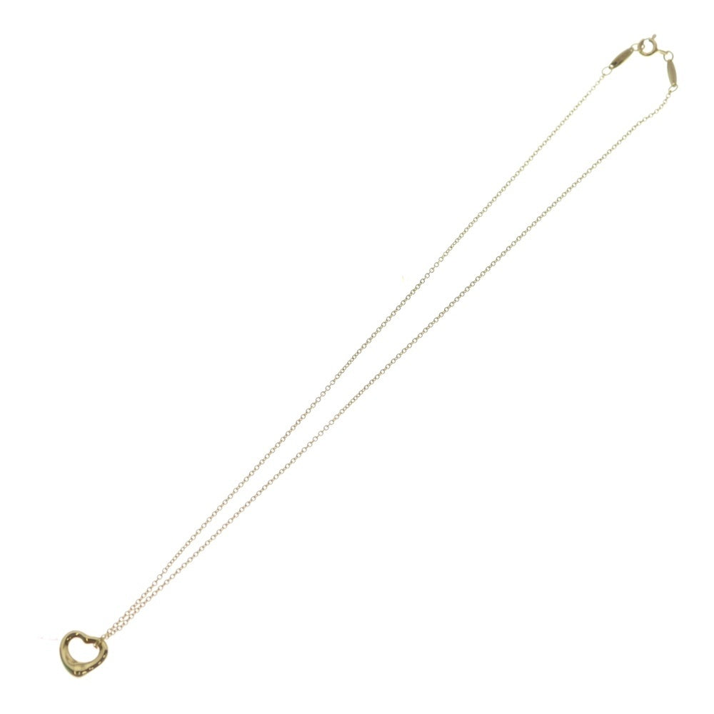 TIFFANY & Co.(ティファニー) オープンハート ネックレス ペンダント チェーン ゴールド Au750YG レディース