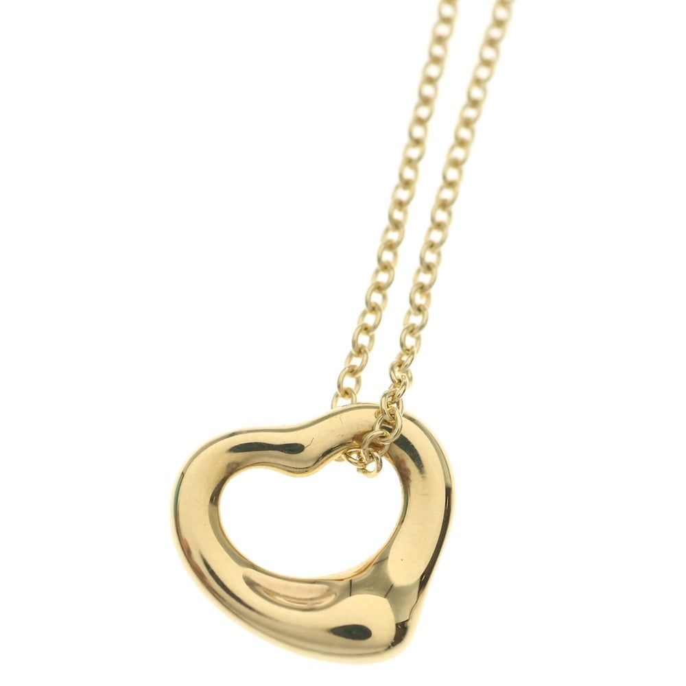 TIFFANY & Co.(ティファニー) オープンハート ネックレス ペンダント チェーン ゴールド Au750YG レディース