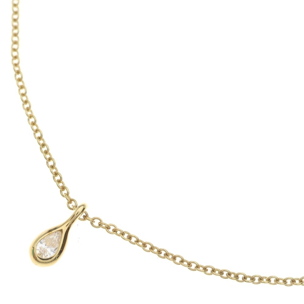 TIFFANY & Co.(ティファニー) バイザヤード ペアシェイプ ダイヤネックレス ペンダント チェーン ゴールド Au750YG レディース