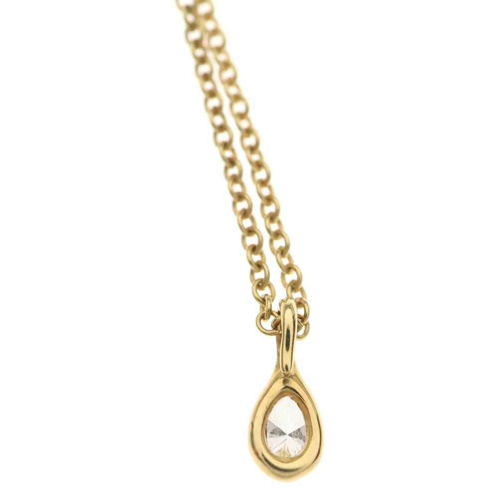 TIFFANY & Co.(ティファニー) バイザヤード ペアシェイプ ダイヤネックレス ペンダント チェーン ゴールド Au750YG レディース