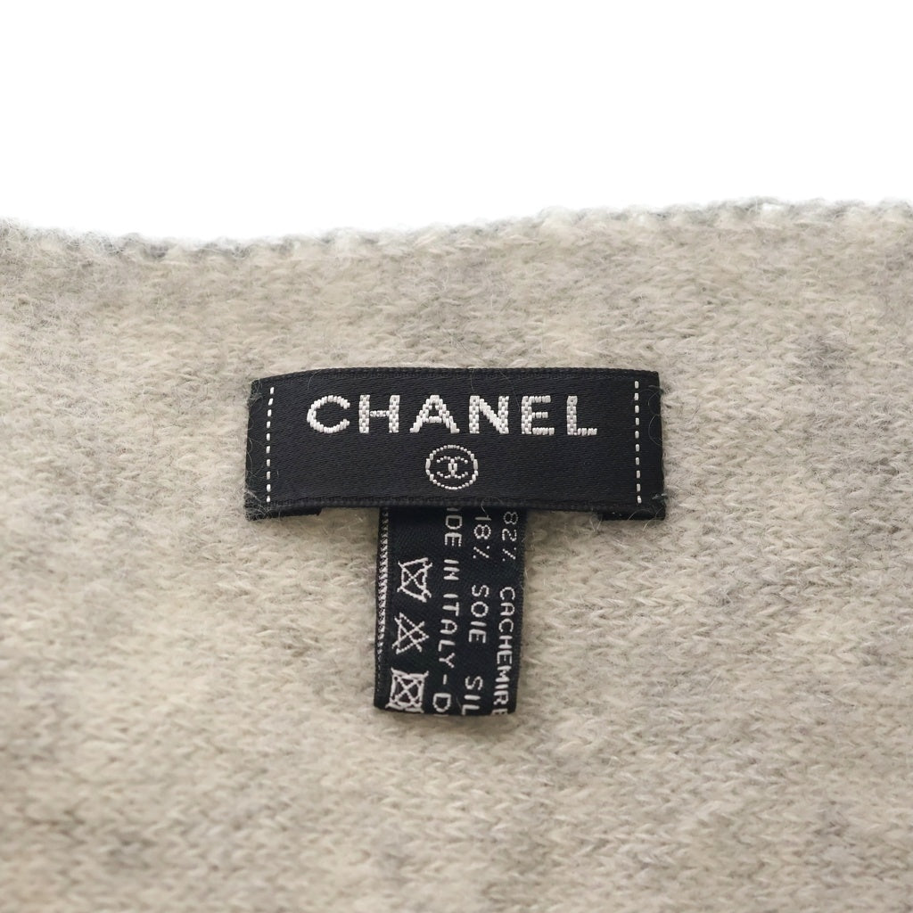 CHANEL(シャネル) ココマーク ストール グレー カシミア×シルク レディース